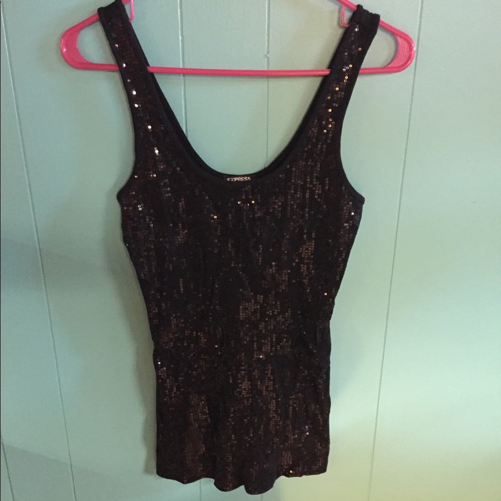 EXPRESS black sequence tank top